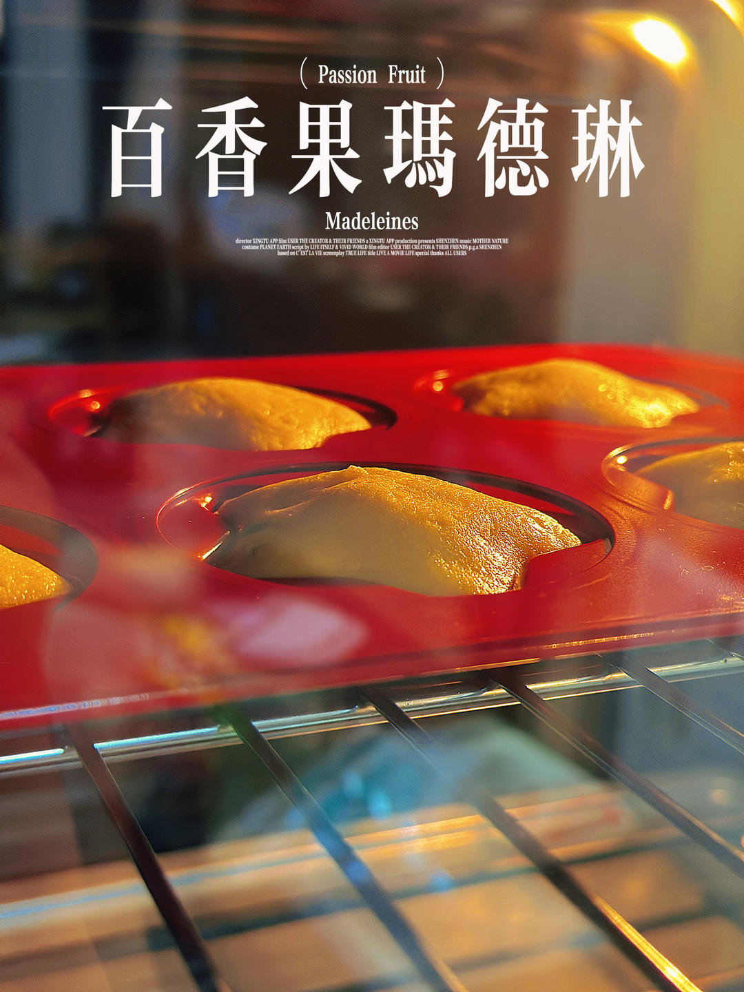 百香果玛德琳蛋糕