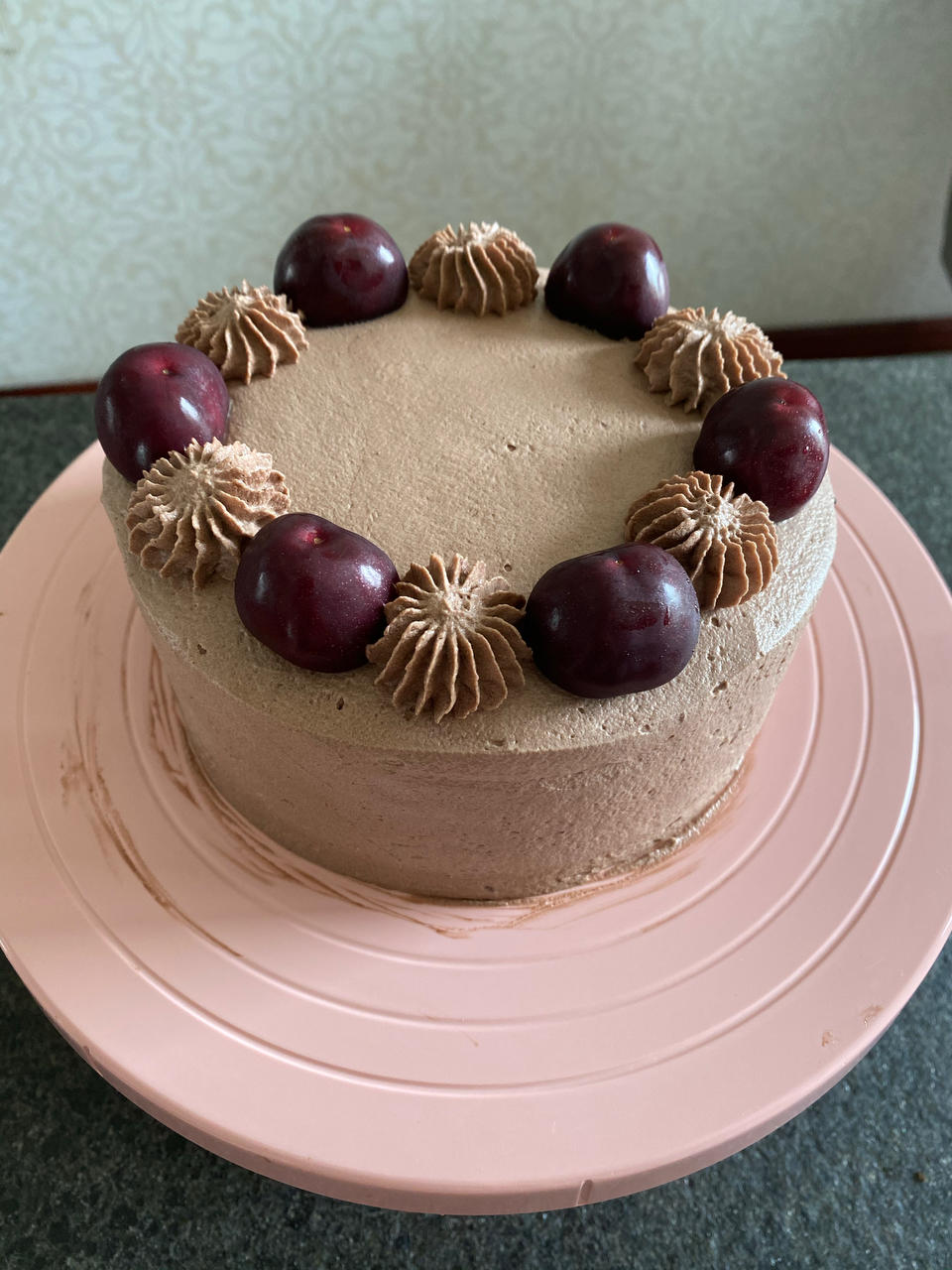 sun yan做的可可之恋奶油蛋糕