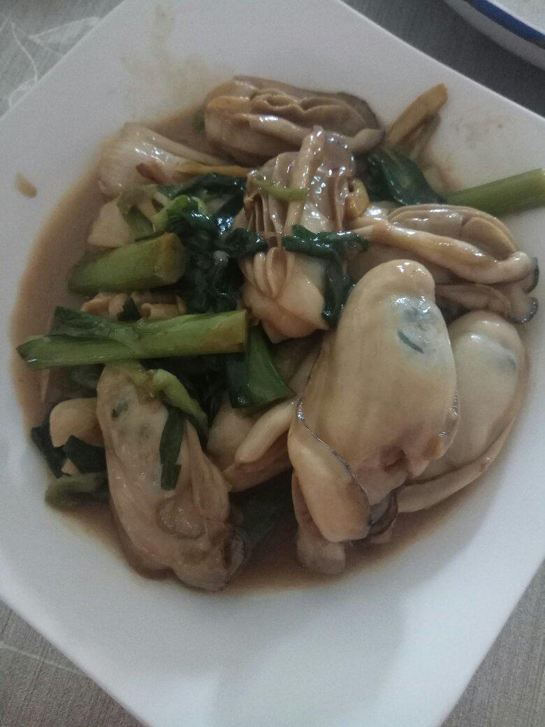 姜葱炒生蚝