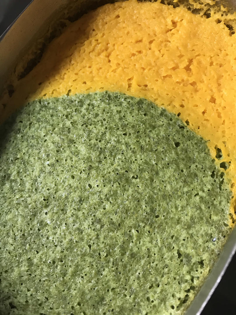 宝宝辅食:双色蒸糕