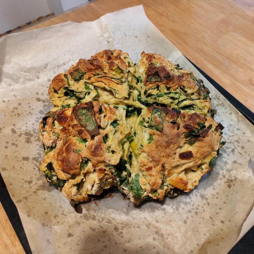 菠菜南瓜奶酪丹波面包丨健康·烘焙