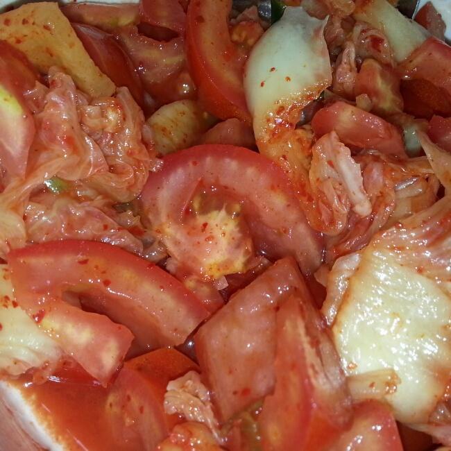韩式泡菜西红柿的做法