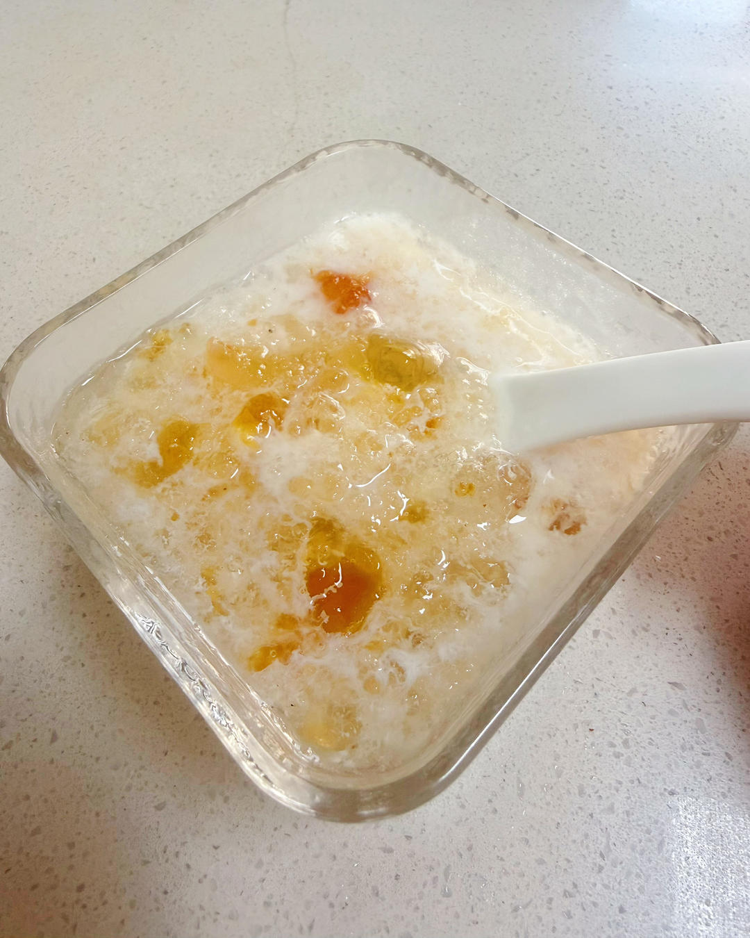 桃胶牛奶羹（牛奶桃胶雪燕皂角米）