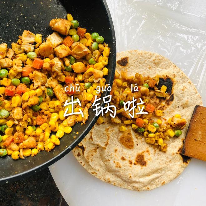 全麦杂蔬鸡胸肉卷饼的做法