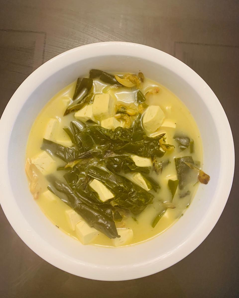 虾米海带豆腐汤