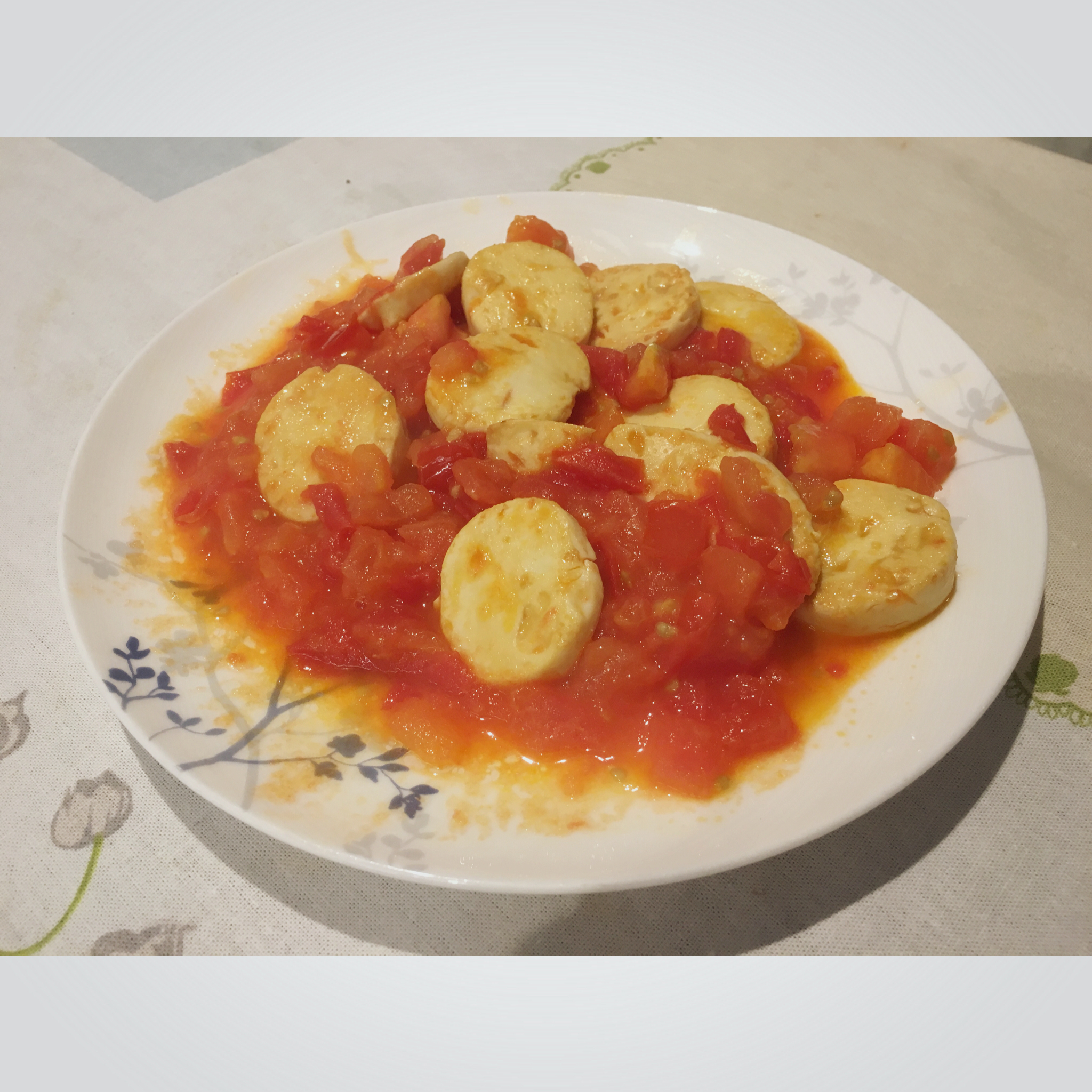 番茄酱煎日本豆腐