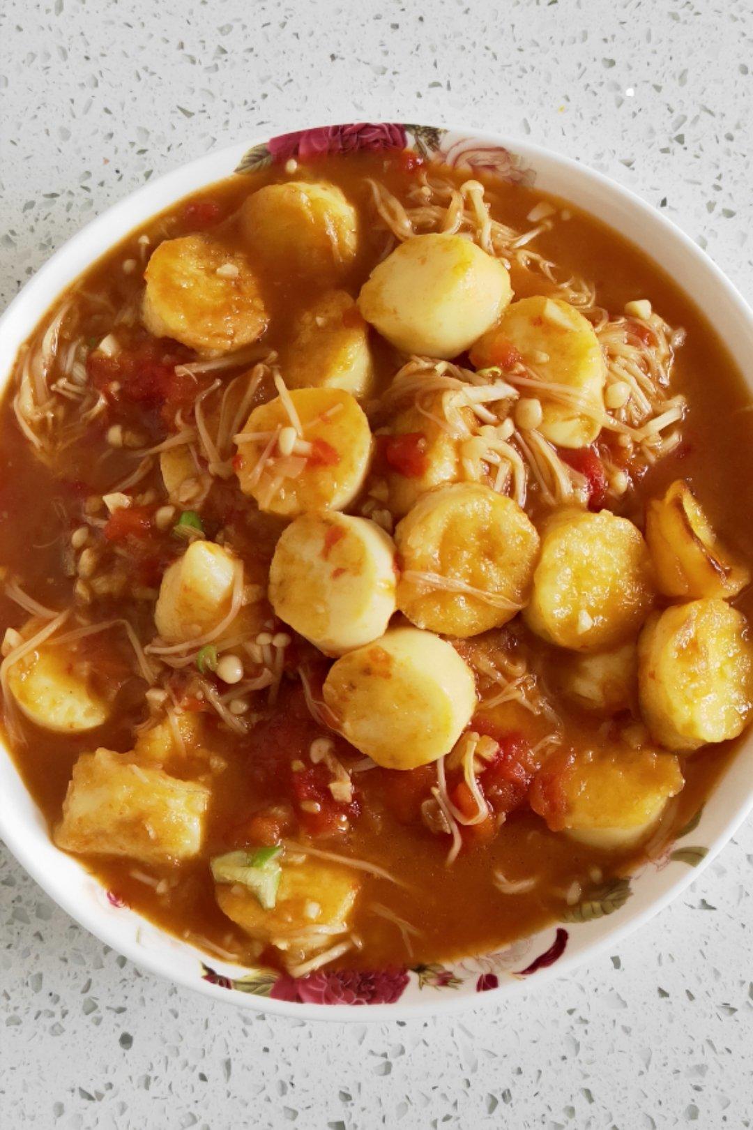 ㊙️减肥必吃‼️吸油吸脂‼️🍅番茄金针菇日本豆腐🤤