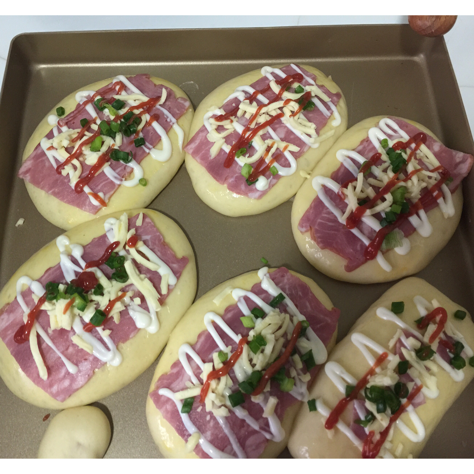 手揉甜面包～豆沙千层包和豆沙卷