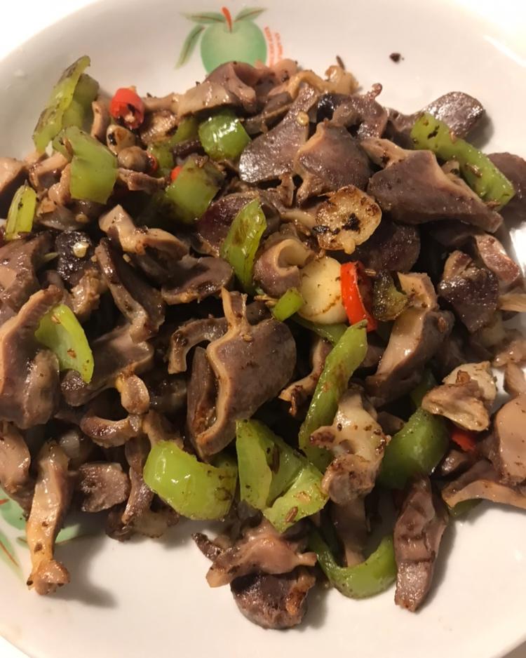 好看的头像与响亮的称号做的巨好吃的青椒炒鸡胗