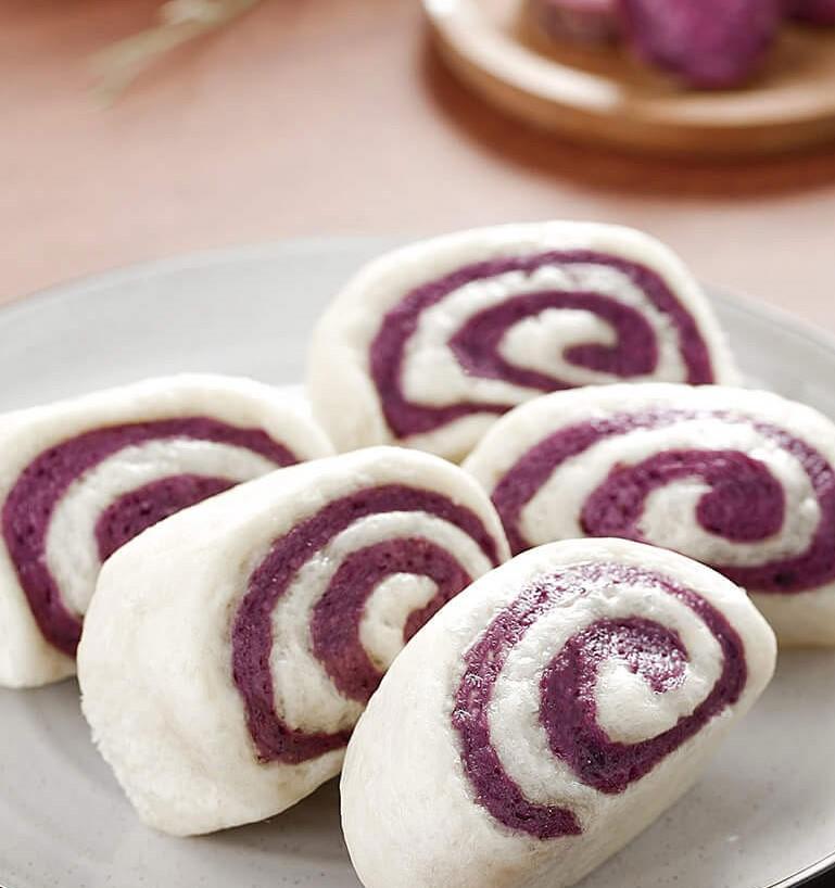 紫薯馒头卷的做法