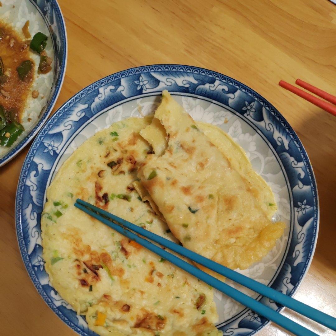 简单快手蔬菜鸡蛋煎饼