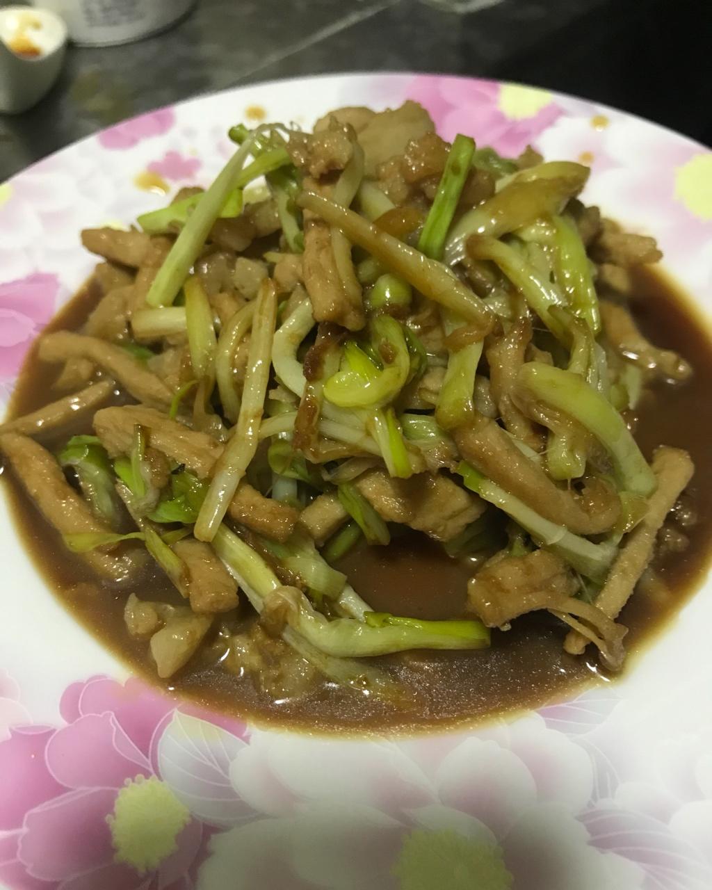 妈妈的味道 肉炒蒜黄