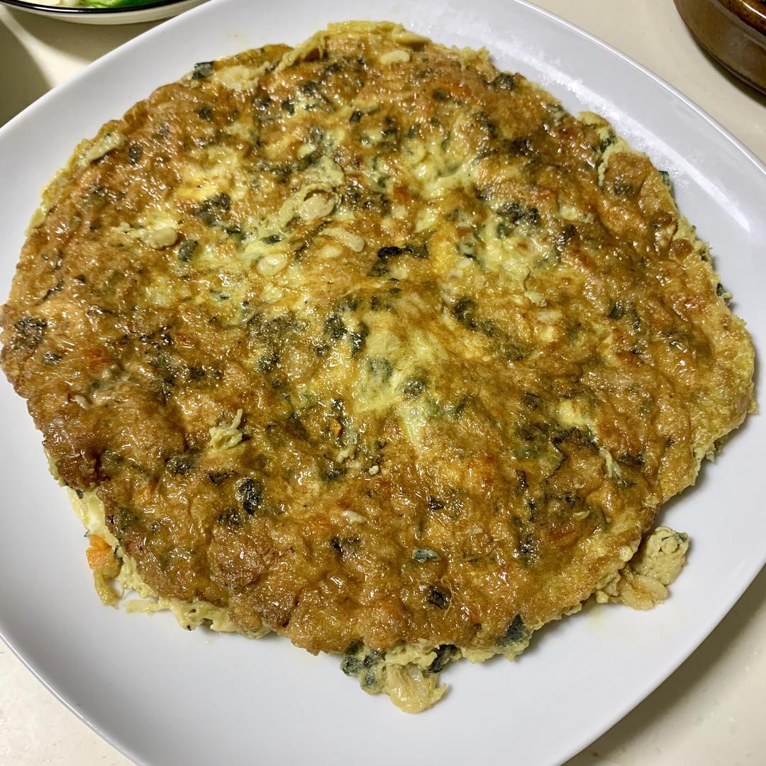 紫苏虾皮香煎蛋的做法