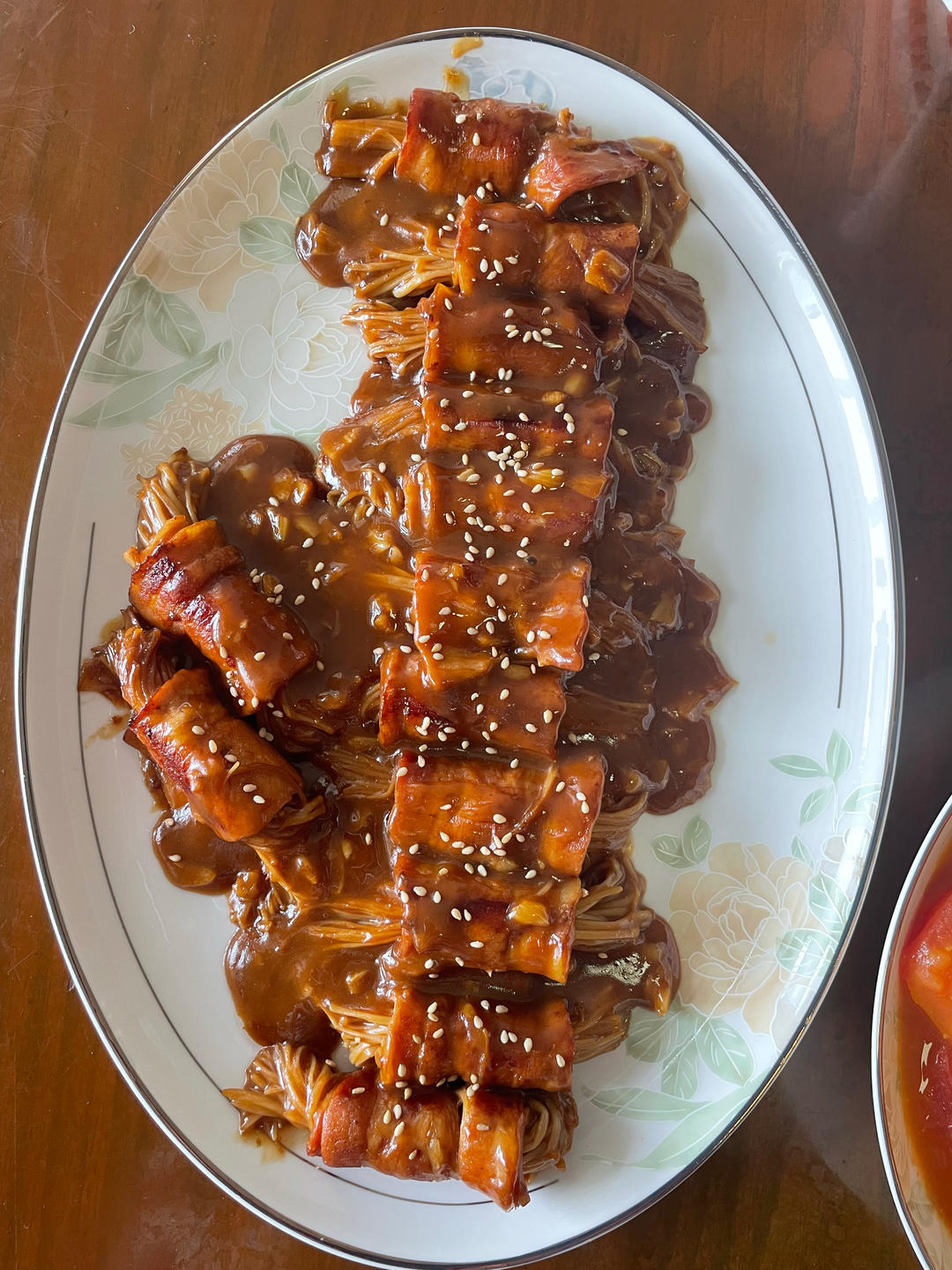 味道超赞 超下饭的金针菇培根卷