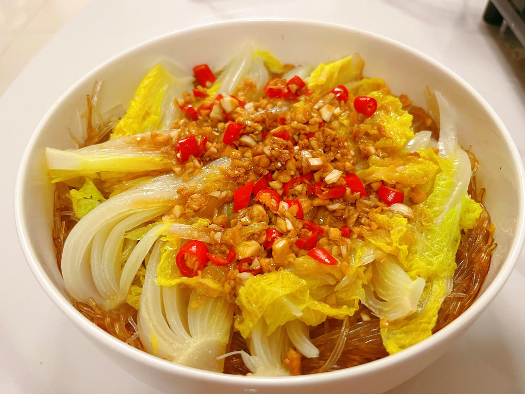 蒜蓉粉丝娃娃菜的做法