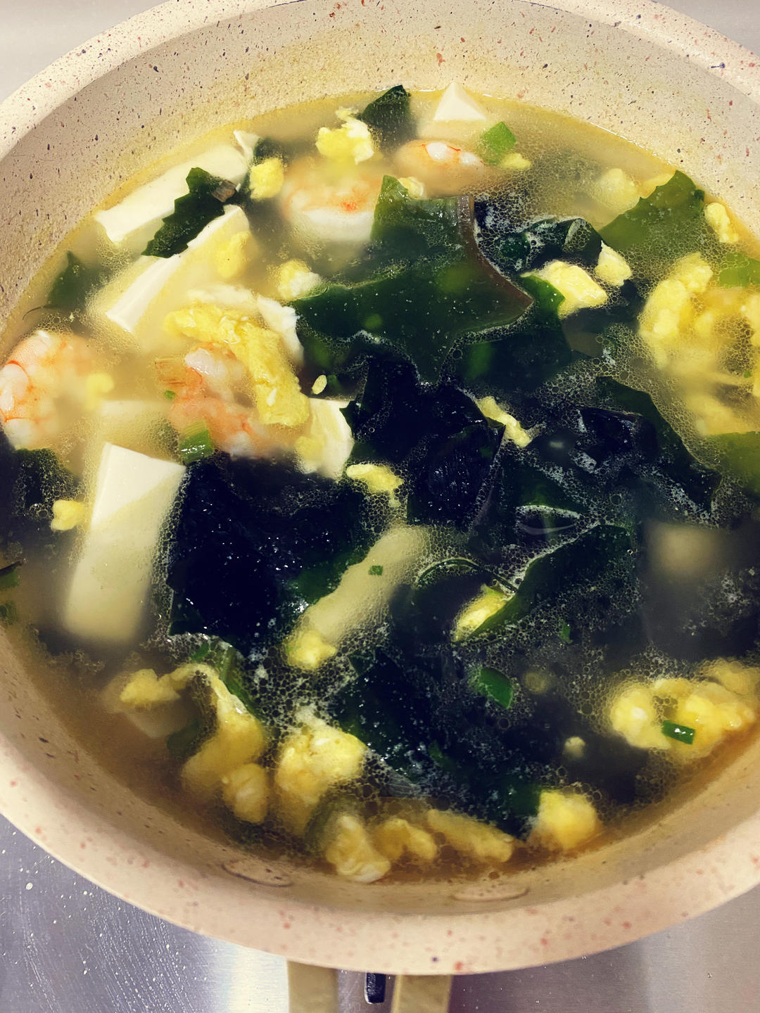 孩子增高汤 | 虾仁豆腐裙带菜汤