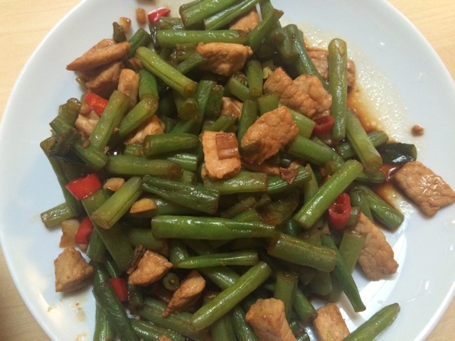 豆角炒肉丝
