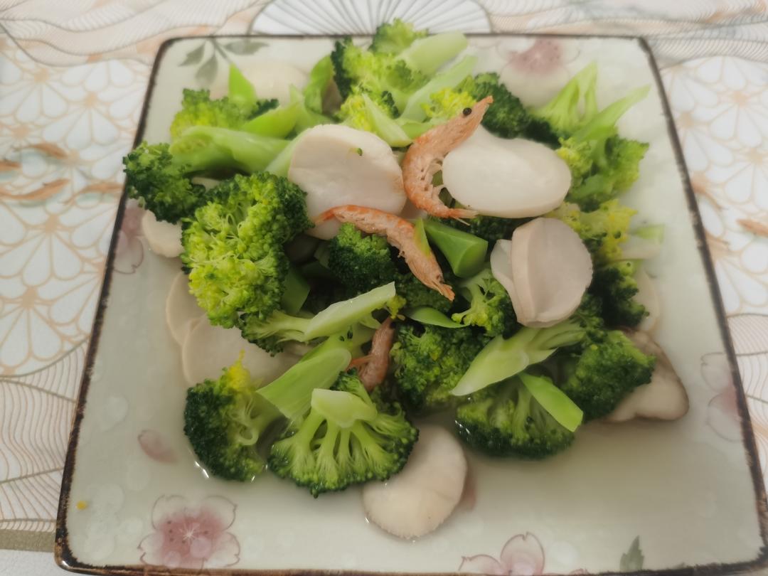 杏鲍菇炒西兰花