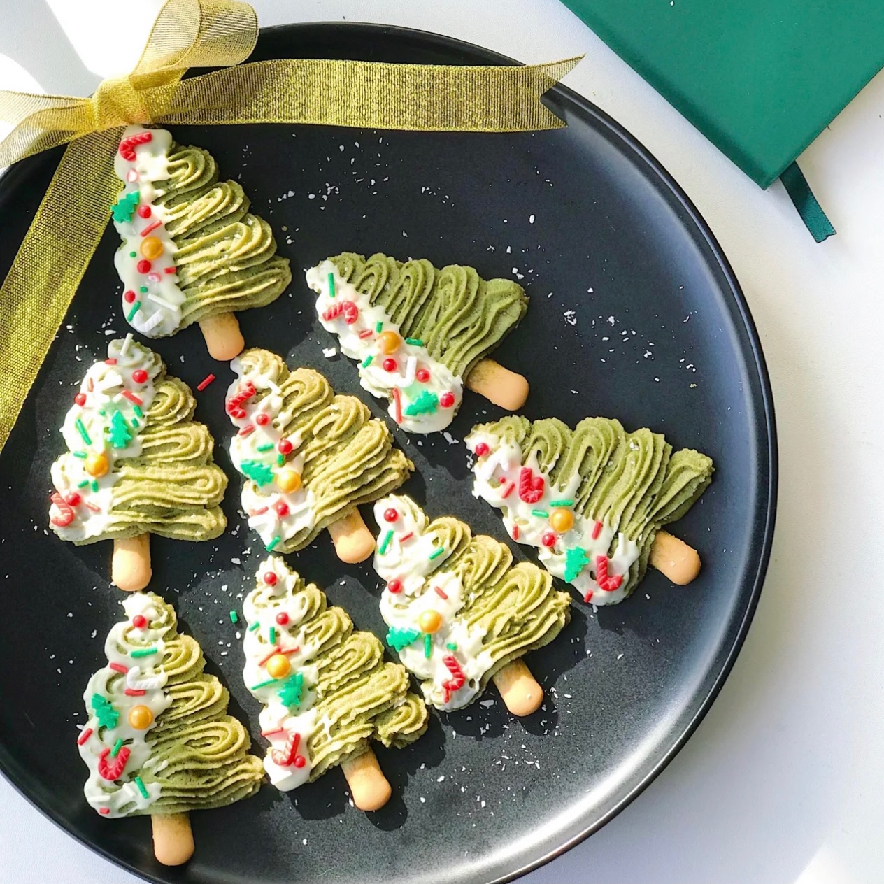 超简单圣诞树曲奇饼干🌲自制圣诞伴手礼物的做法 步骤1
