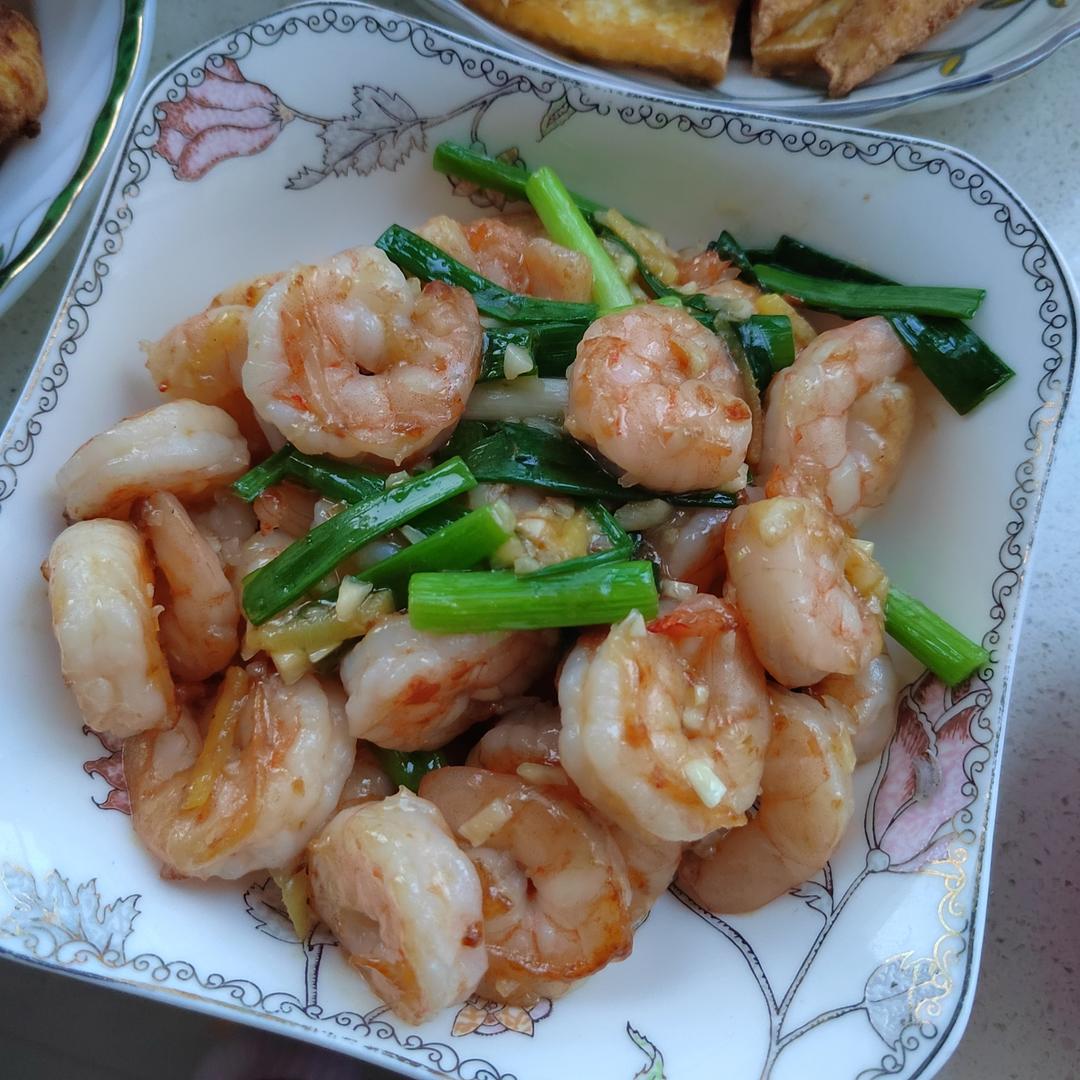 葱爆虾仁