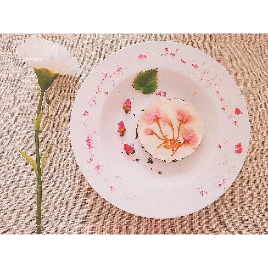 樱花酸奶慕斯蛋糕（免烤）