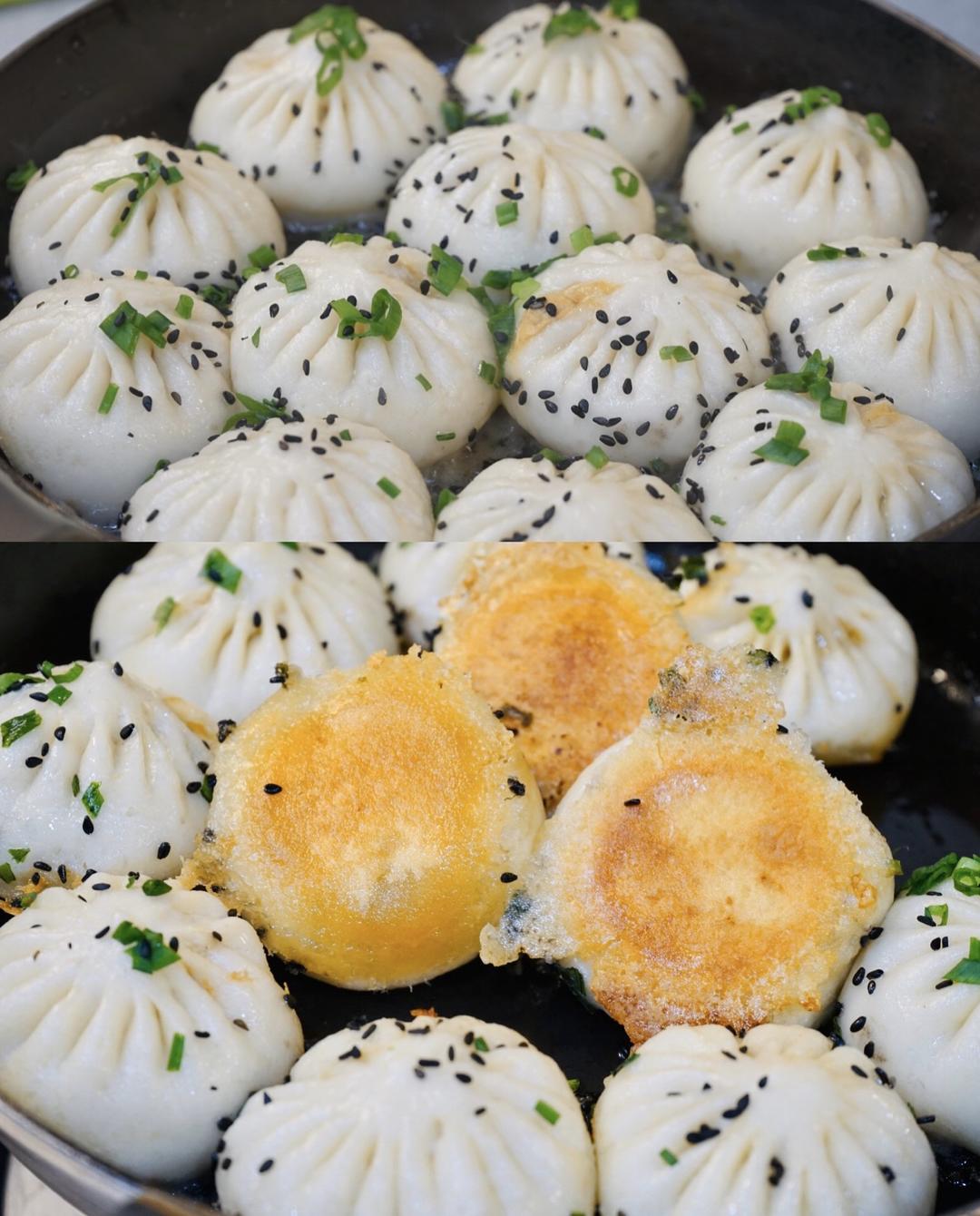 水煎包/生煎包/不焦底不塌陷的猪肉茴香包的做法