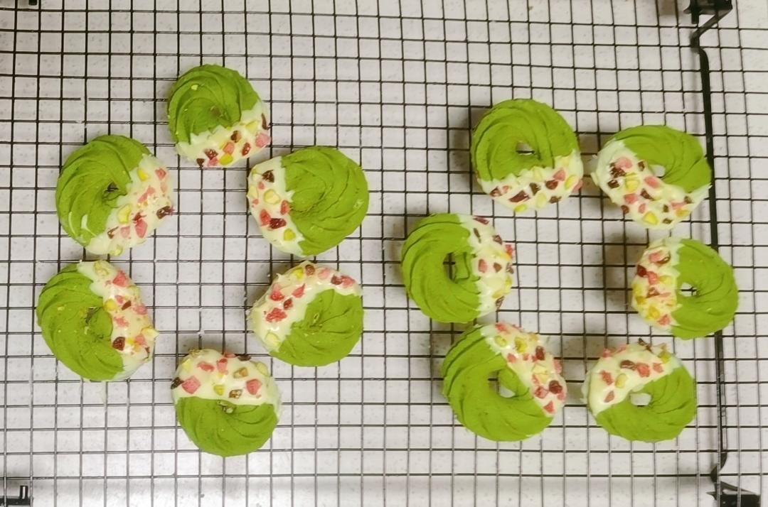 【圣诞花环】抹茶曲奇