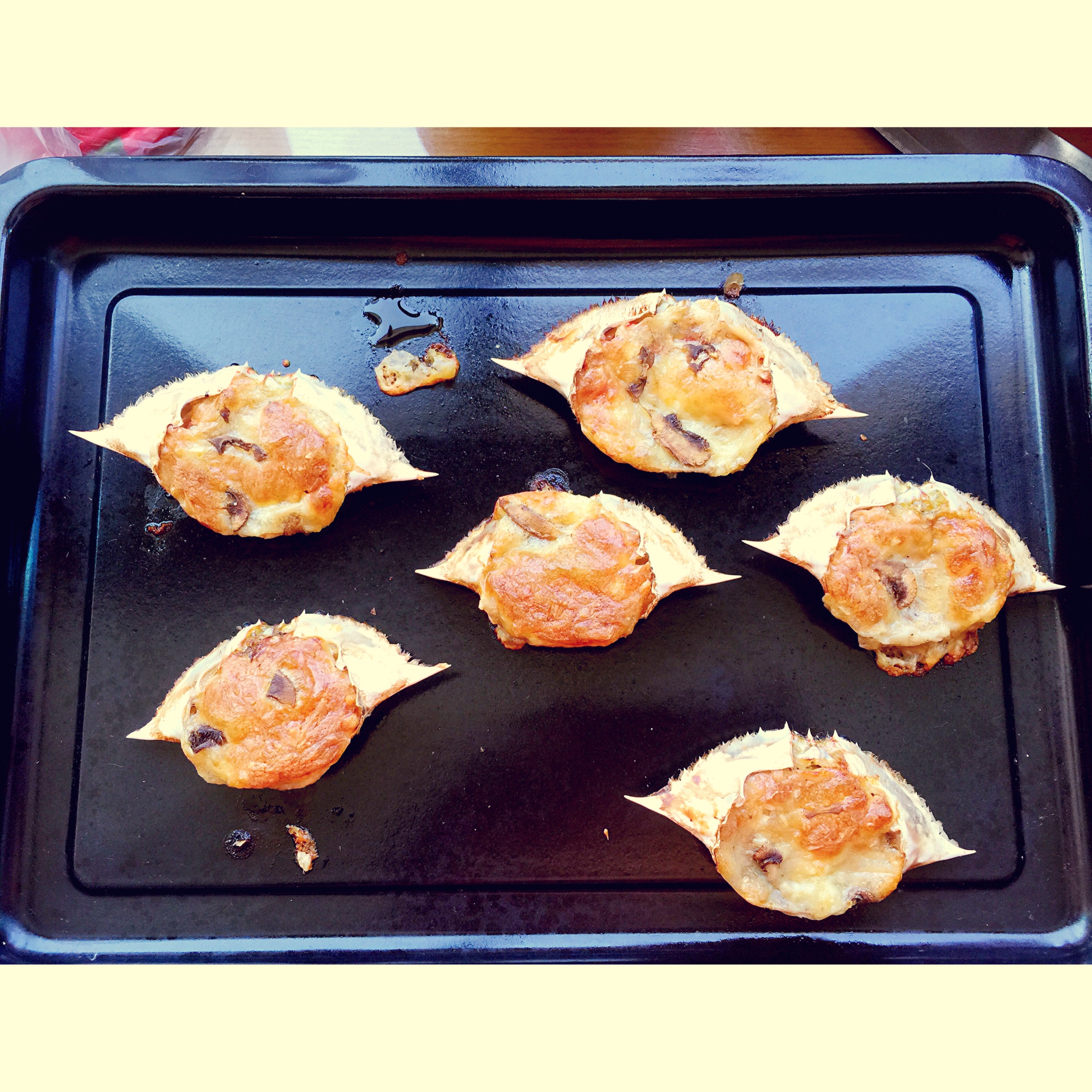 奶油芝士焗蟹宝