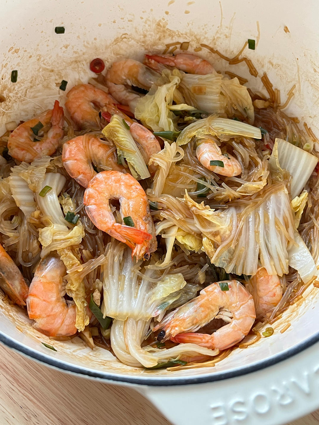 Staub铸铁锅｜10分钟快手菜｜蒜香粉丝虾煲｜100%成功