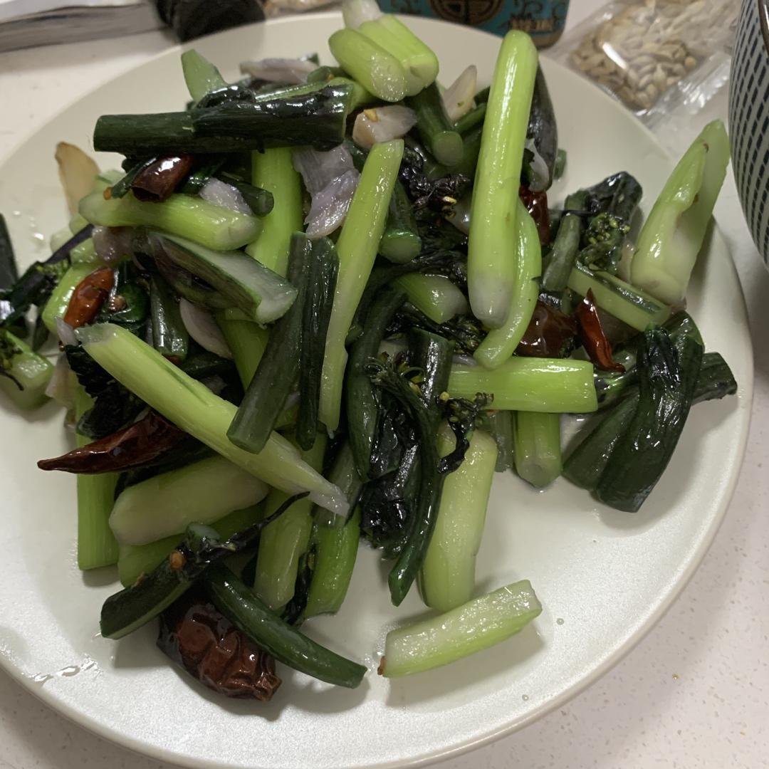 炝炒红菜苔