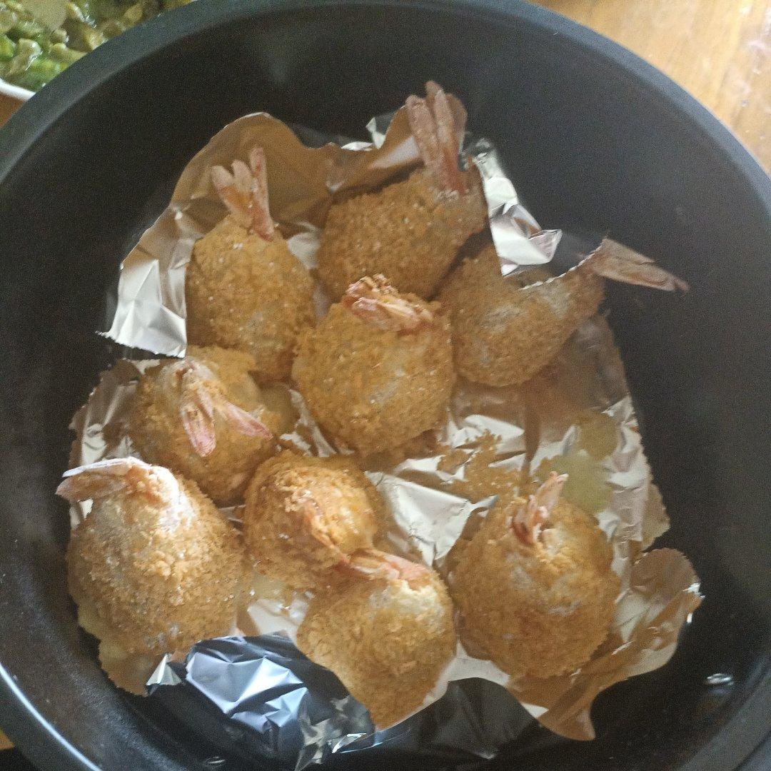 黄金虾球🦐无需油炸更健康哟😍