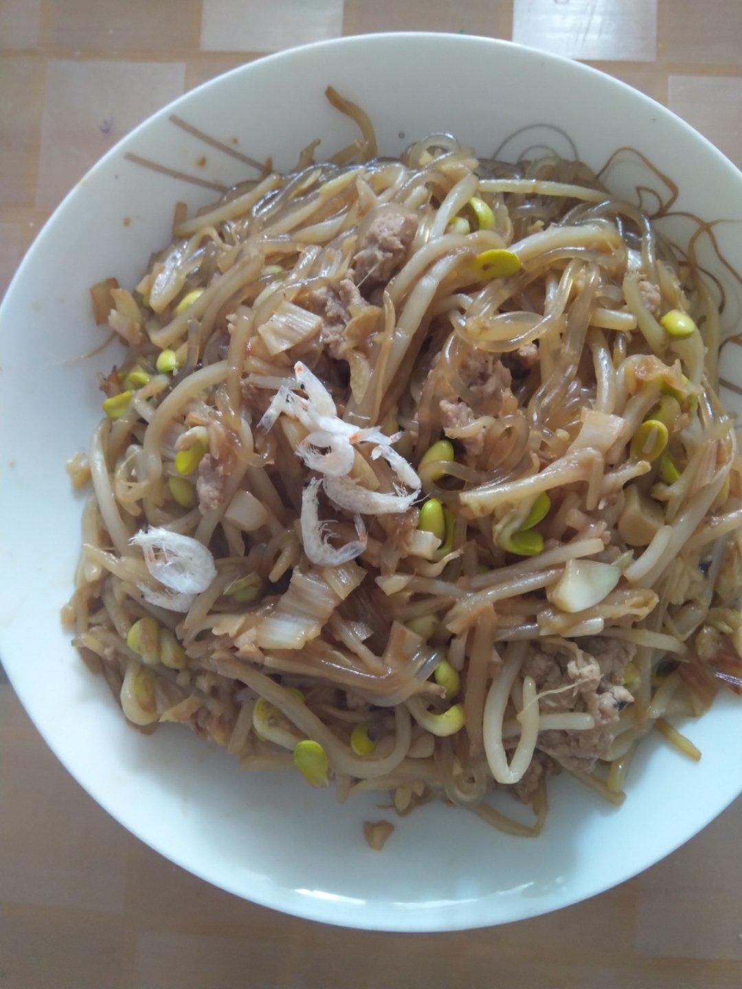 肉末粉丝黄豆芽