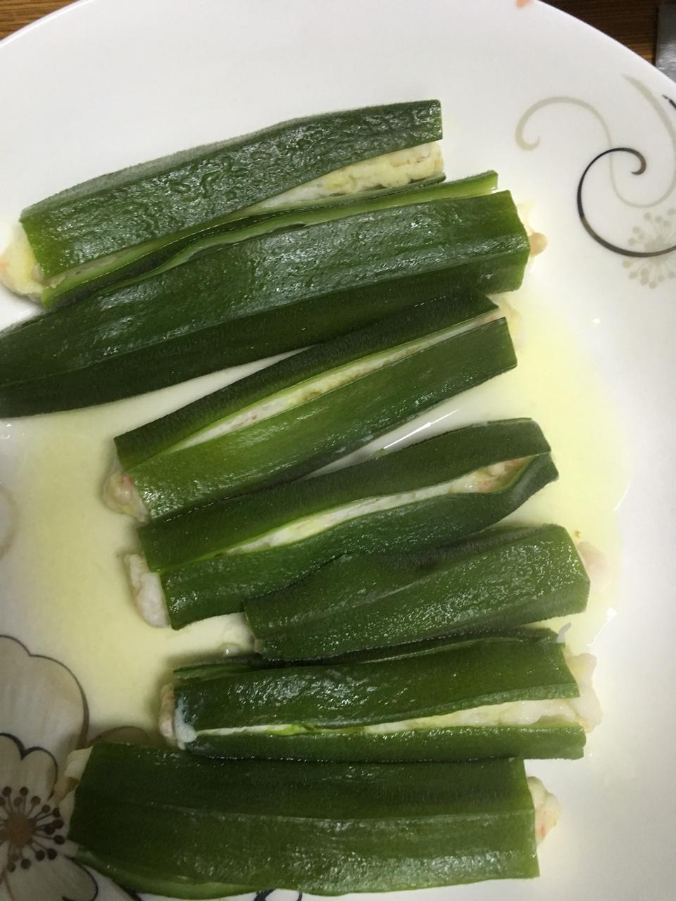 虾胶秋葵厚蛋烧