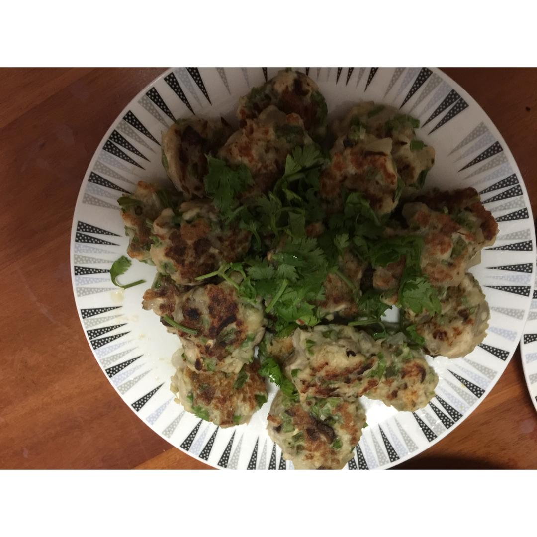 香煎鸡肉小饼