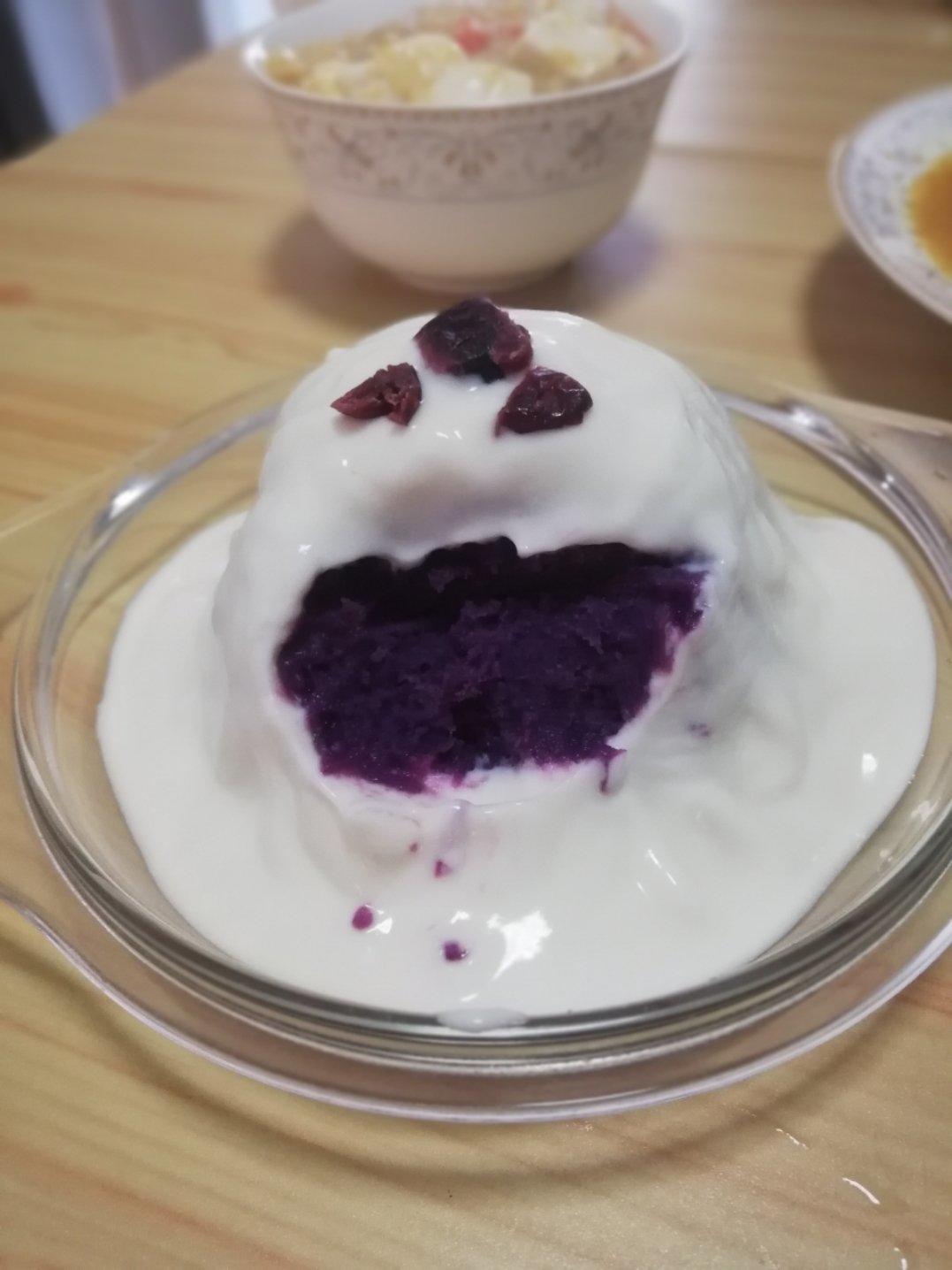 【酸奶紫薯泥】