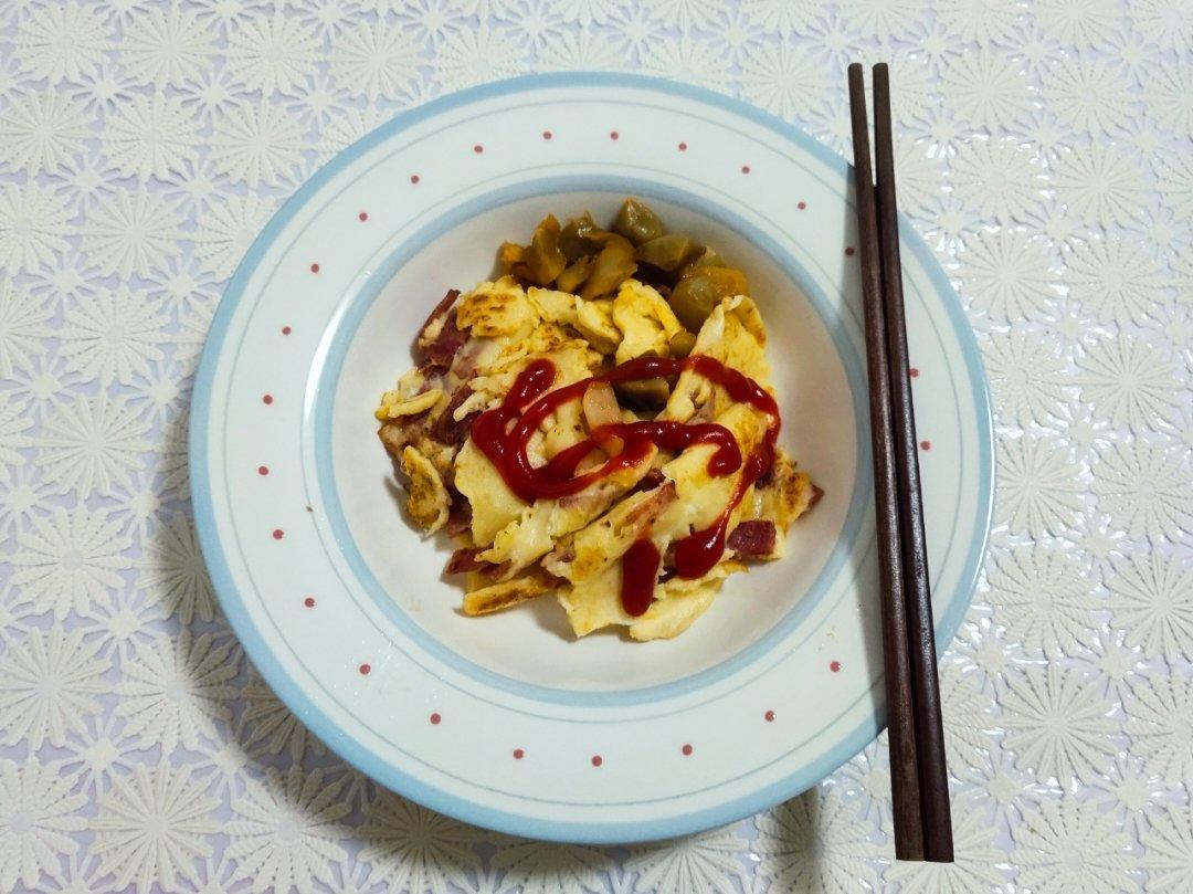 培根香葱鸡蛋饼