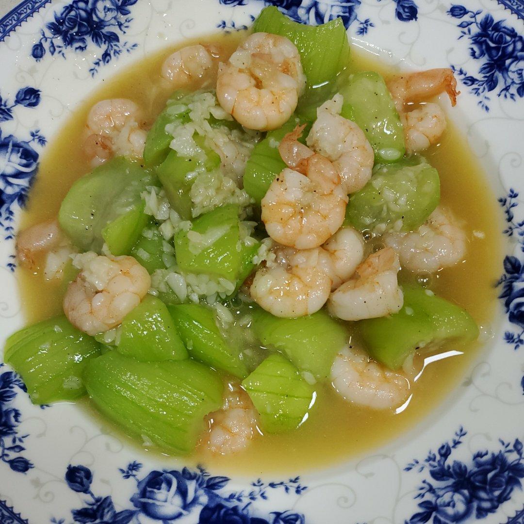 超简单的丝瓜虾仁