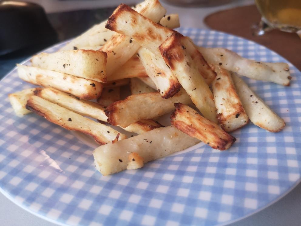 烤山药条（少油空气炸锅版）的做法