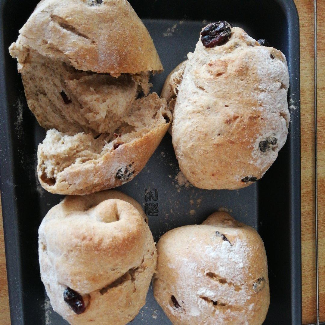 无油无糖全麦果干面包