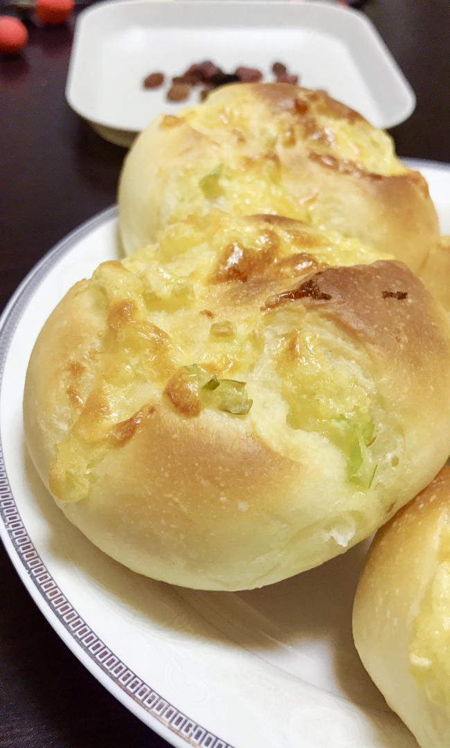 蒜香黄油餐包～一次发酵