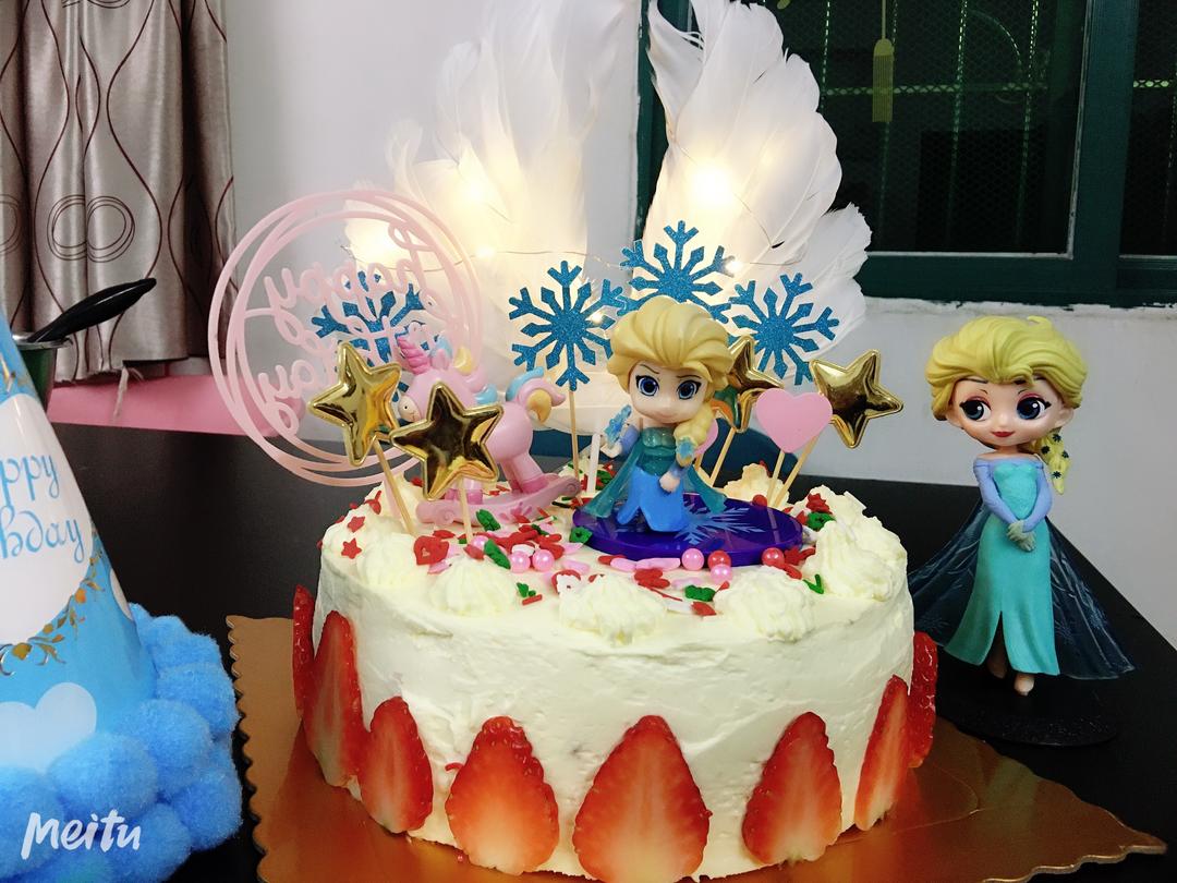 8寸酸奶戚风生日蛋糕