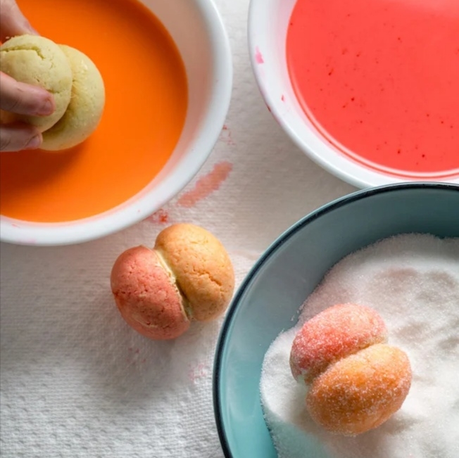 蜜桃造型夹心曲奇（Peach Cookies）的做法 步骤5