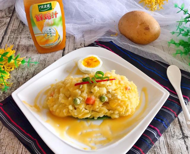 ㊙️鸡汁土豆泥沙拉😋减肥必选❗️❗️太太乐鲜鸡汁快手菜的做法