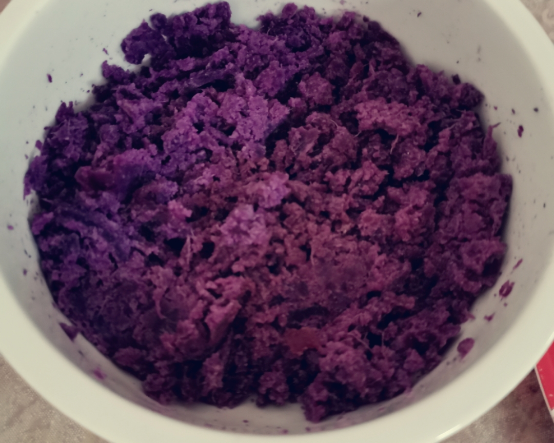 低卡山药紫薯糕的做法 步骤1