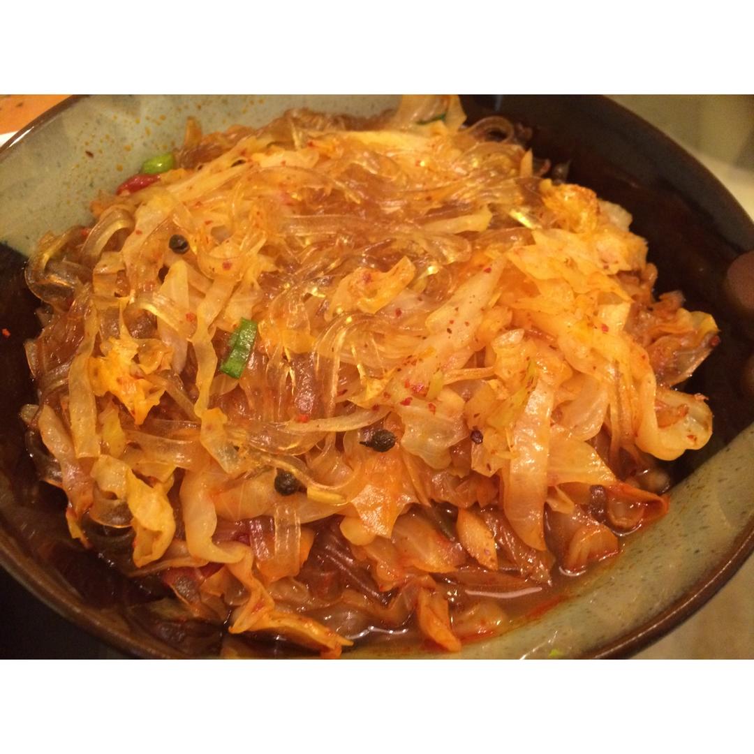 卷心菜炒粉丝 Glass noodles with Cabbage