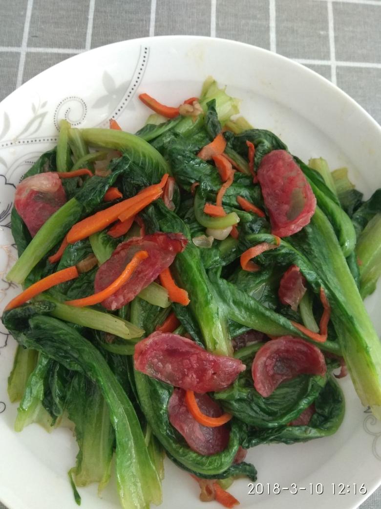 腊肠油麦菜
