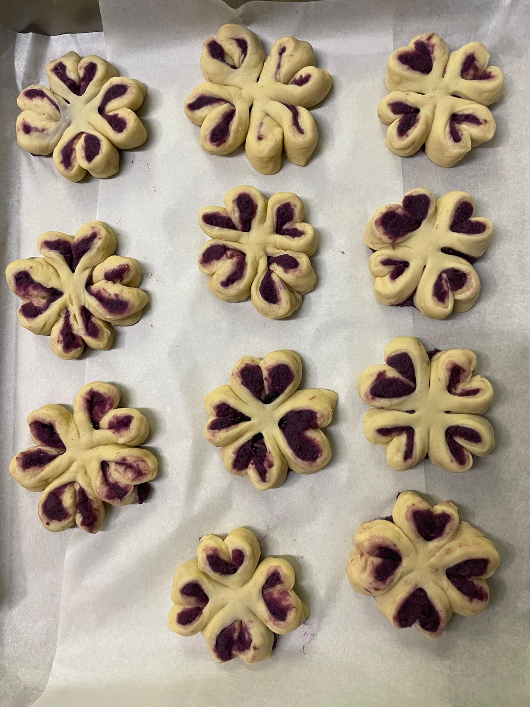 紫薯四叶草面包（汤种法）