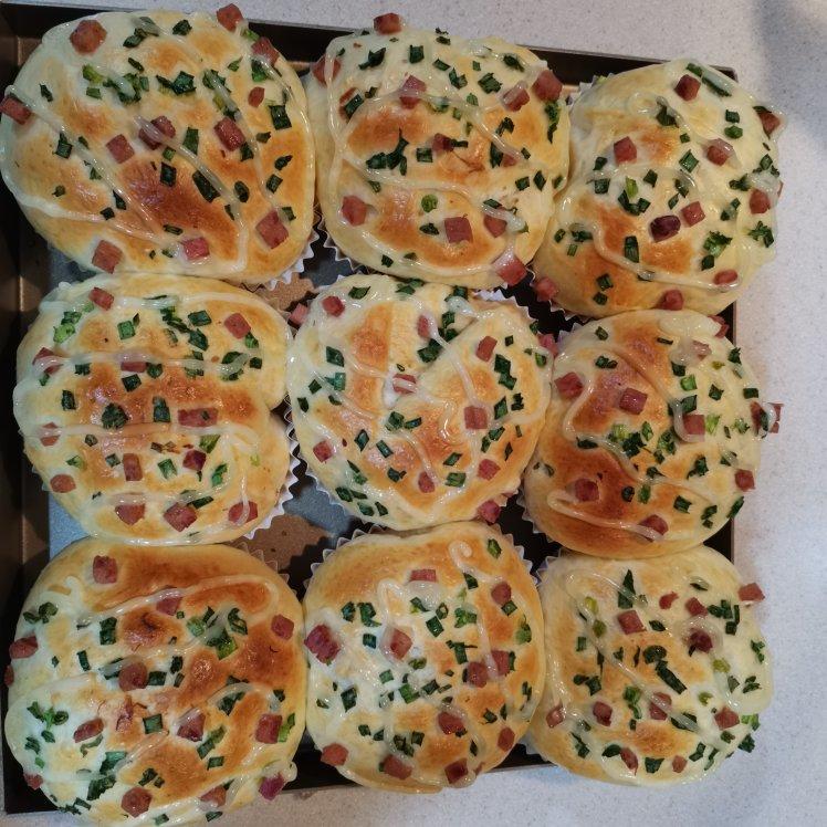 香葱火腿肉松面包