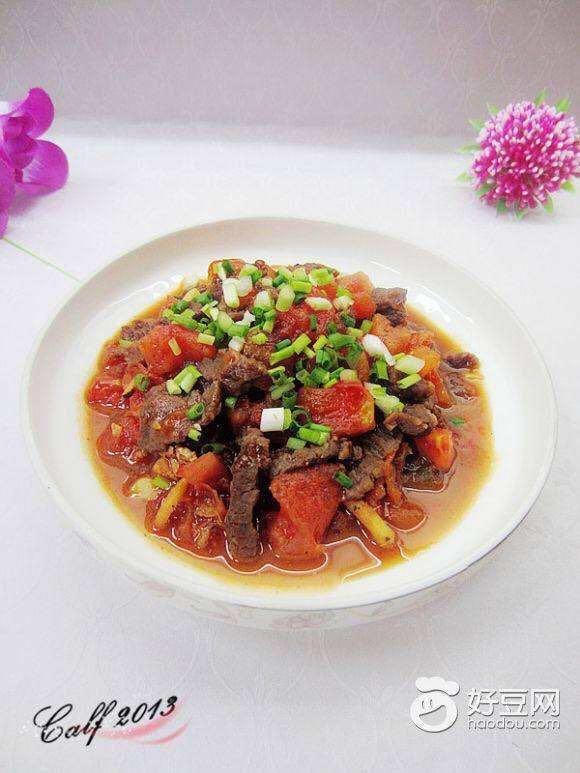 西红柿焖牛肉水豆腐