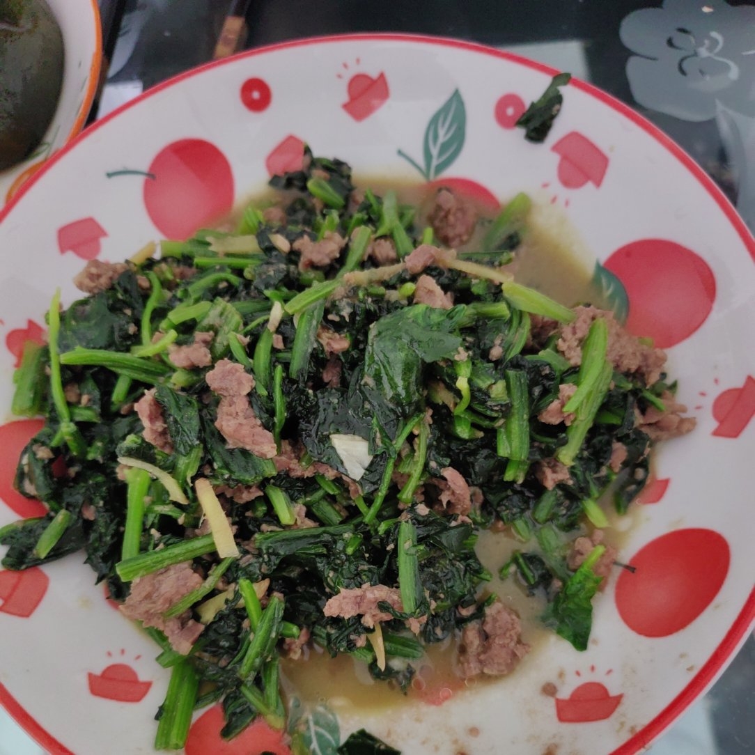快手炒菜超简单的菜菜系列三：菠菜蚝油牛肉